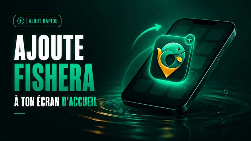 Fishera ajouté à l'écran d'accueil d'un téléphone