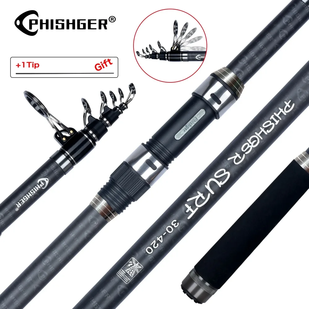 Canne surfcasting télescopique