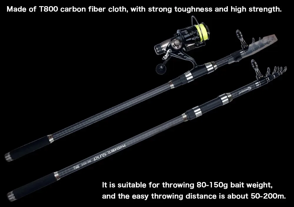 Canne surfcasting télescopique