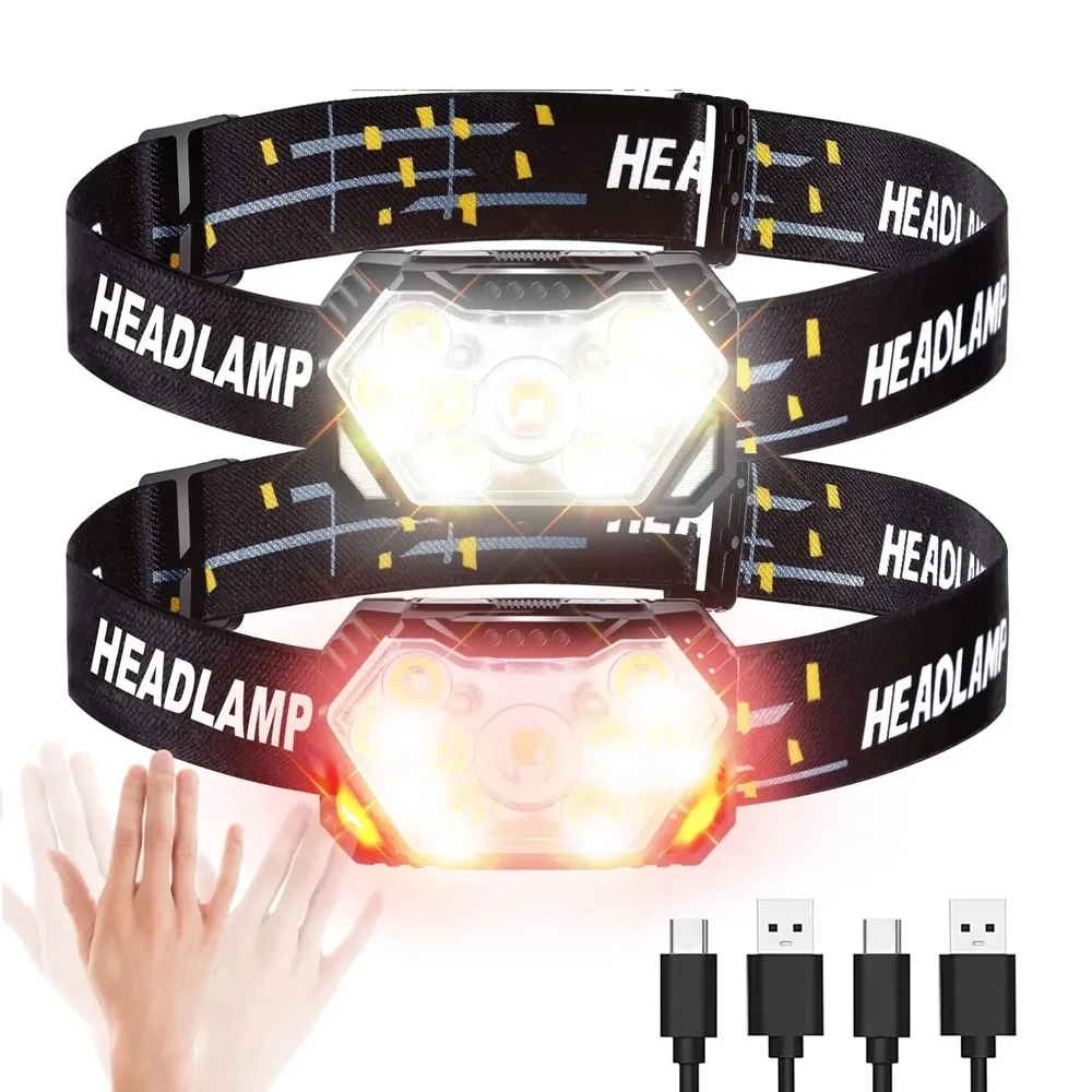 Frontale 9 LED à capteur de mouvement