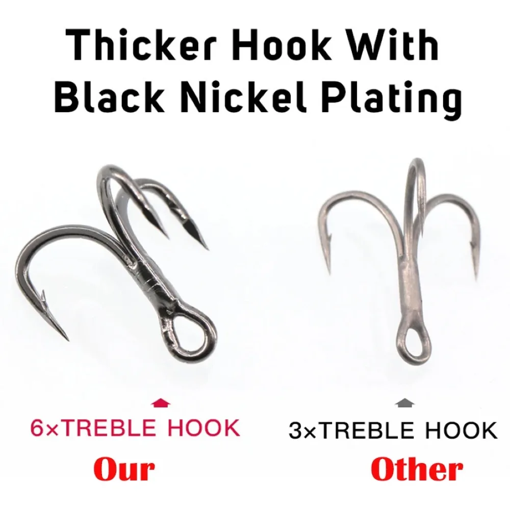 Hameçons triples 6X