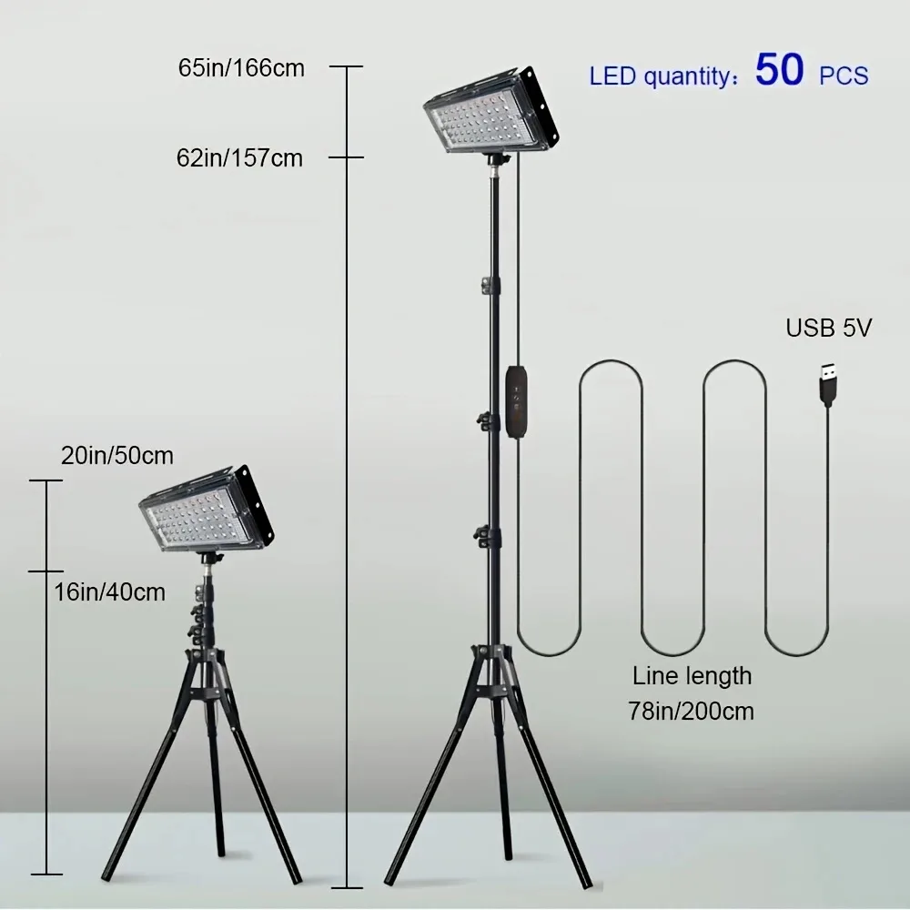 Lampe LED 50 diodes sur trépied