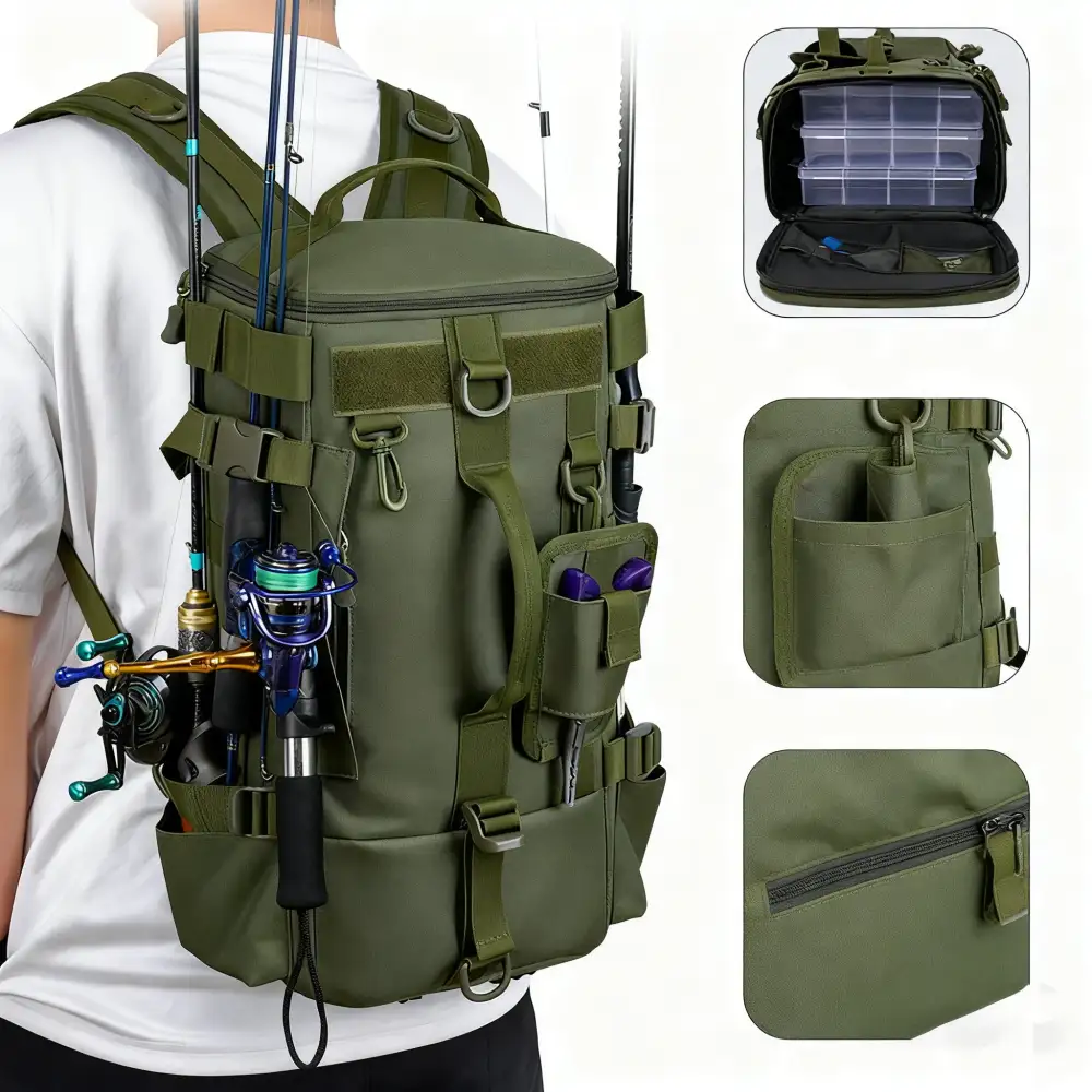 Sac de pêche cylindrique
